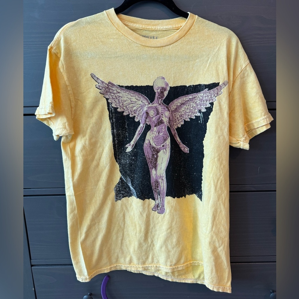 Nirvana In Utero Yellow Graphic T-Shirt Sz Medium